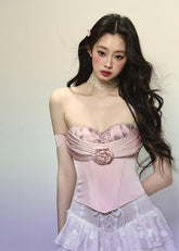 비대칭 숄더 핏 티셔츠